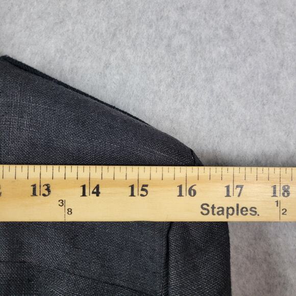 Vtg Cristina Maxx 100% Linen Black Gold LS Button Up Cropped Jacket Women's 8 - Picture 11 of 13